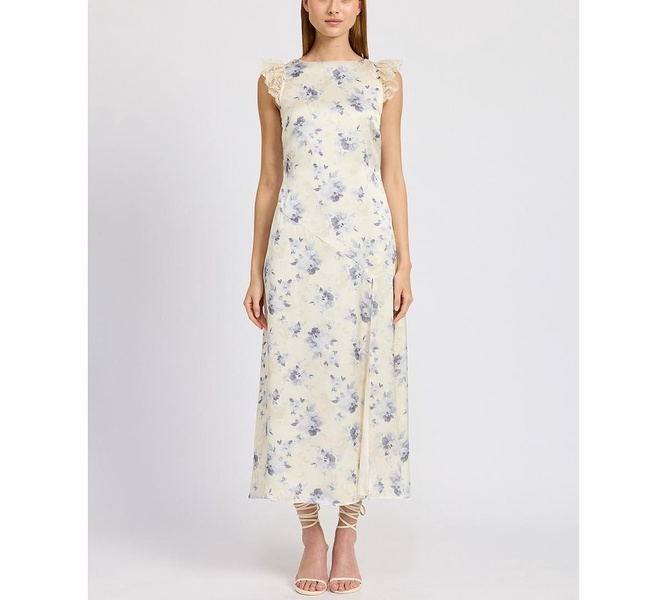 Women's Petra Floral Lace-Trim Maxi Dress