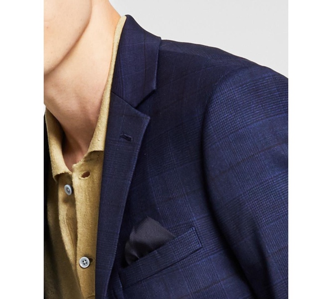 Men's Skinny Fit Wrinkle-Resistant Wool-Blend Suit Separate Jacket, Created for Macy's