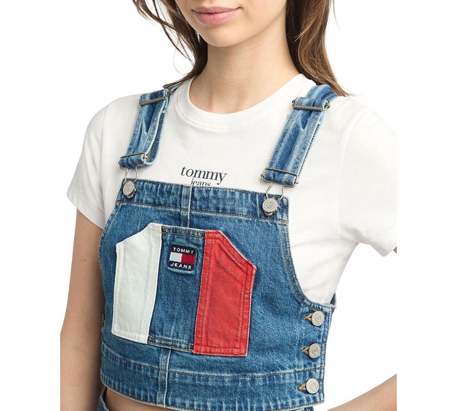 Women's Sleeveless Denim Overalls Top