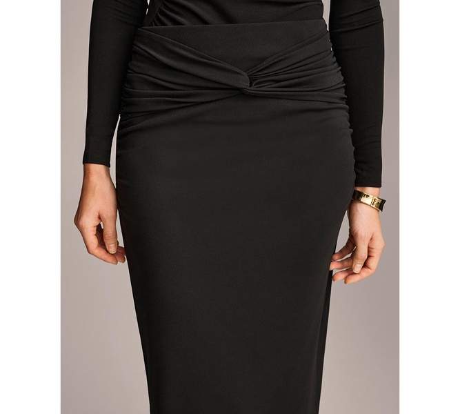 Donna Karan Women's Twist-Front Knit Pull-On Pencil Skirt