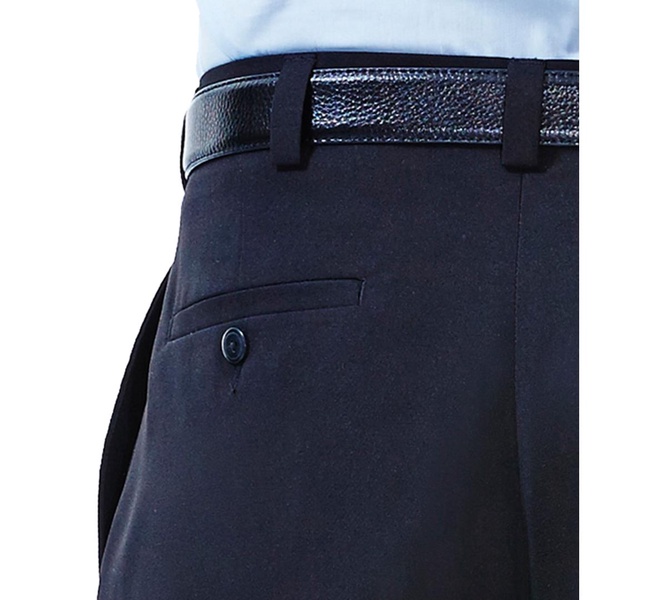 Men's ECLO Stria Classic Fit Pleated Hidden Expandable Waistband Dress Pants