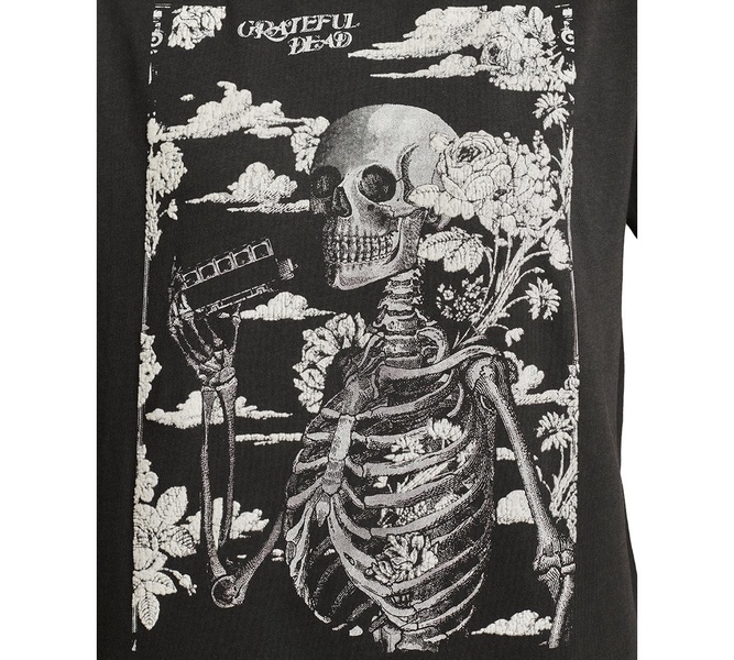 Women's Grateful Dead Skeleton Graphic Print Cotton T-Shirt