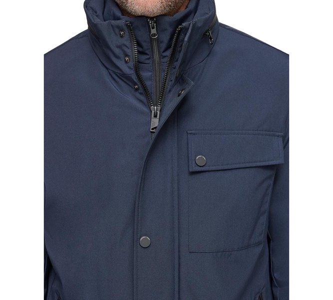 Men's Harcourt Car Coat with an Attached Self Fabric Bib