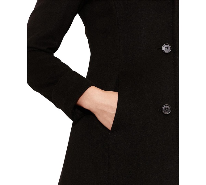 Petite Faux-Fur-Collar Coat