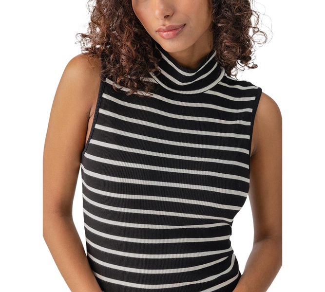 Women's Essential Sleeveless Mock-Neck Top