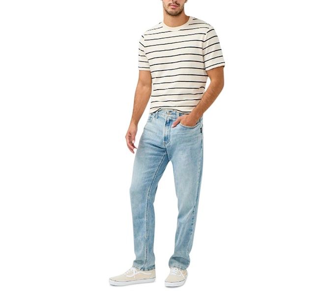 Eddie Classic Athletic Fit Tapered Leg Jeans