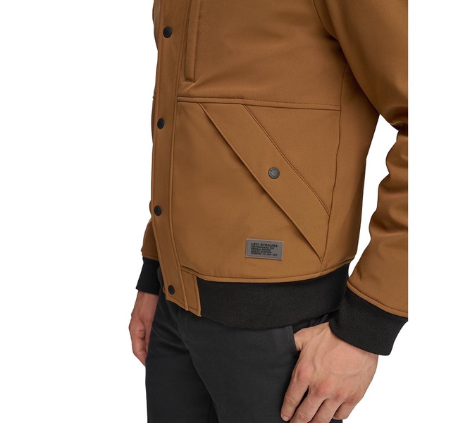 Men's Soft Shell Sherpa Lined Hooded Jacket