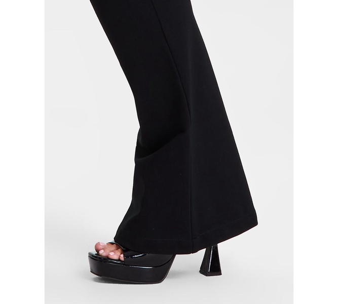 Trendy Plus Size High-Rise Ponte Flare-Leg Pants, Created for Macy's 