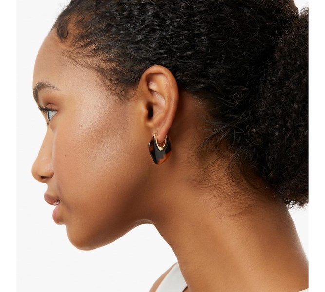 Statement Earrings - Spencer Dark Tortoise