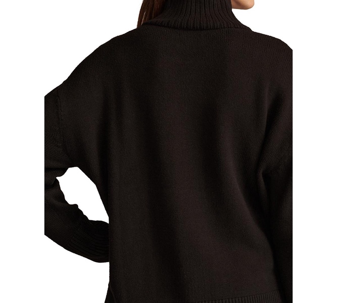 Women's Mock Neck Long-Sleeve Tunic Sweater