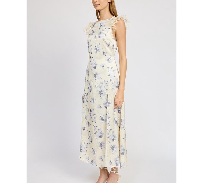 Women's Petra Floral Lace-Trim Maxi Dress