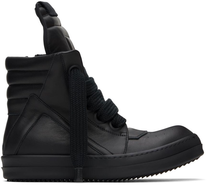 Black Jumbo Laced Geobasket Sneakers