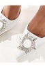 London Rebel bridal embellished pumps in ivory satin