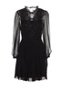 Alberta Ferretti Sheer Sleeves Pleated Dress