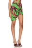 Coastline Short Skirt In Red Green Flower