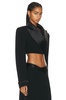 Clare Cropped Satin Combo Blazer