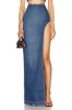 High Slit Denim Skirt