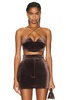 Tane Velvet Sweetheart Cup Bra Top