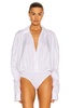 Oversized Boyfriend Shirt Bodysuit