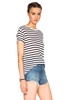 Stripe Linen-Blend Tee