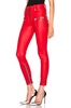 Lace Front Leather Skinny Pants