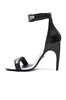 Logo Ankle Strap Leather Sandals