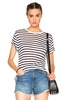 Stripe Linen-Blend Tee