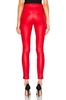 Lace Front Leather Skinny Pants