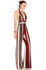 Embroidered Stripe Jumpsuit