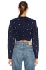 Diamante Front Twist Cropped Sweater