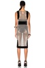 Belted Dress with Ball Chain Outline