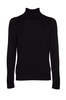 Turtleneck Rib Trim Knit Pullover