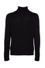 Turtleneck Rib Trim Knit Pullover