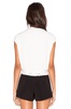 T Lee Criss Cross Cropped Blouse