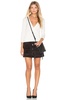 Suede Button Down Mini Skirt