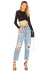 LUMI long sleeve round lapel crop top