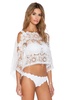 WHITE SANDS lace crop top