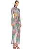 Wave Printed Maxi Dress