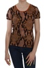 Just Cavalli Snake Skin Print Short Sleeve Top T-shirt