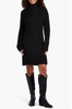 felicity turtleneck long sleeve mini sweater dress in black