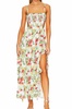 margo dress in yellow red blanc floral