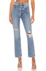 sabine high rise straight jean in gretta