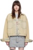 Beige Oversized Denim Jacket