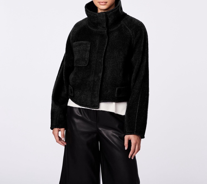 fuzzy wool jacket