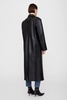 Quinn Coat - Black Recycled Leather