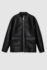 Henry Jacket - Black Leather With Shearling