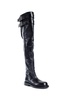 noe over-the-knee boots in grained shiny calfskin