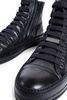 raven high-top sneakers in grained shiny calfksin