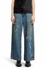 wide leg painted jeans