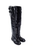 noe over-the-knee boots in grained shiny calfskin